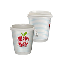 10 oz. Full Color Teacher Insulated Paper Cup With Lid